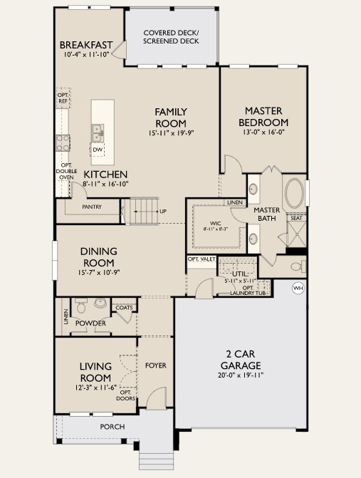 Winters floor plan at The Park at Wimberly in White Oak, NC