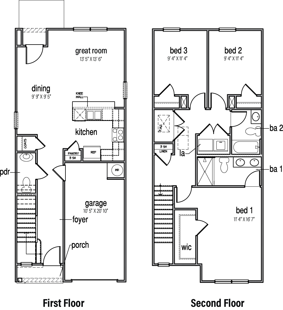 Cedar Rock Village Villas Pearson Townhome Floor Plans and Pricing