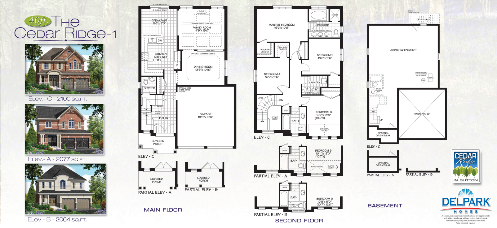 Cedar Ridge Phase C Cedar Ridge 1 Elev. A Floor Plan, ON