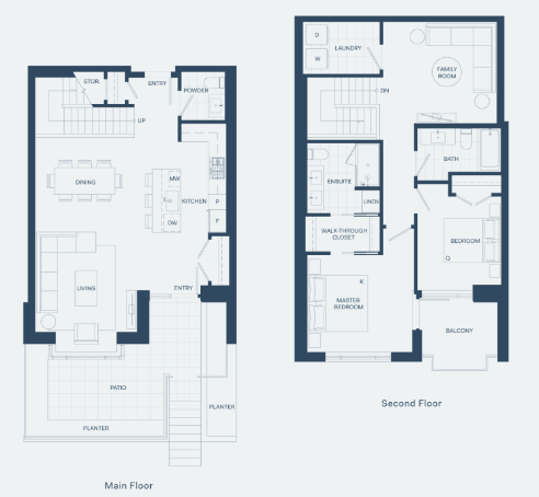 Apex - Seylynn Village - TH-C1, C2 Floor Plan, North Vancouver BC | Livabl