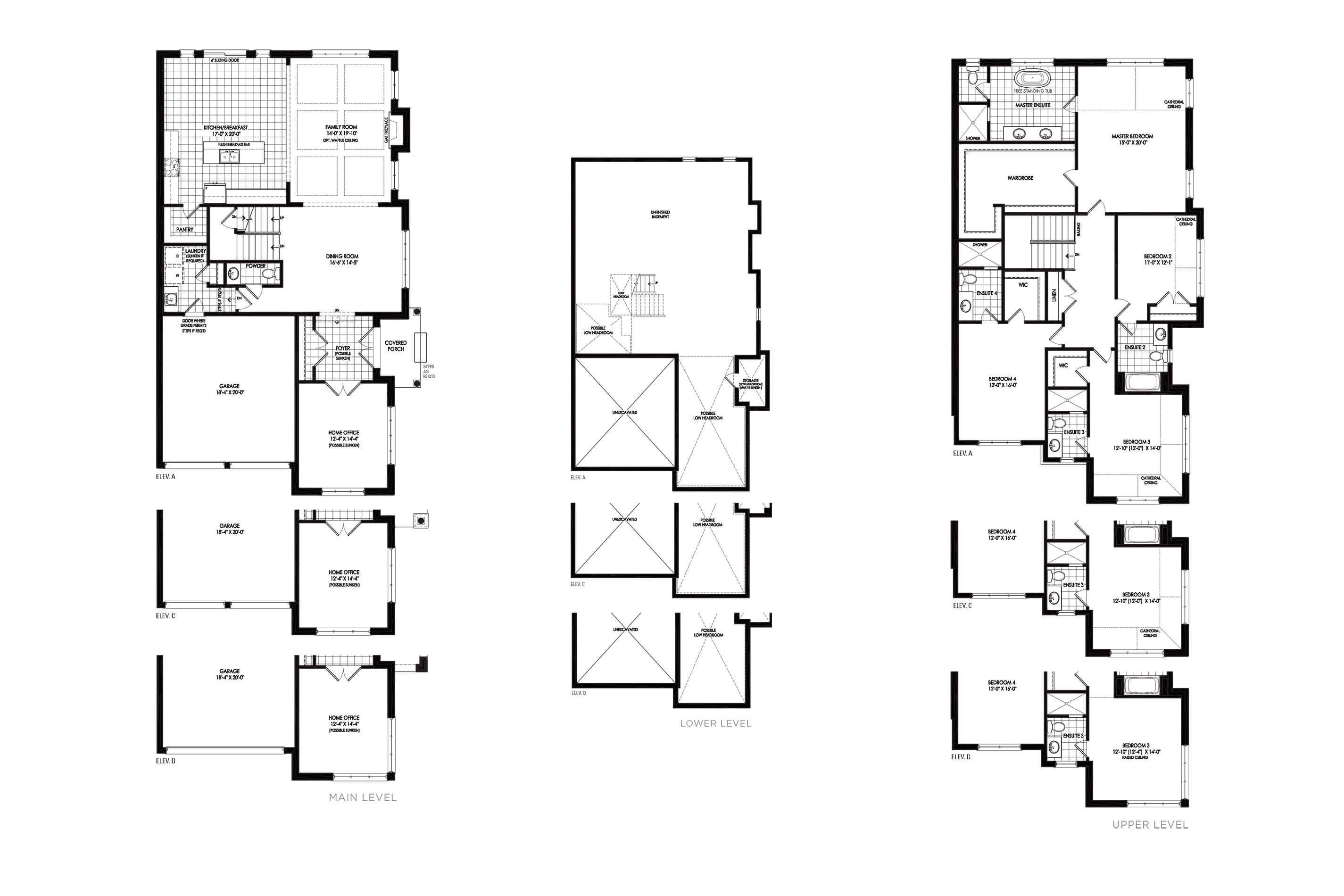 Bondhead Rockcliffe Elev. C Floor Plans and Pricing