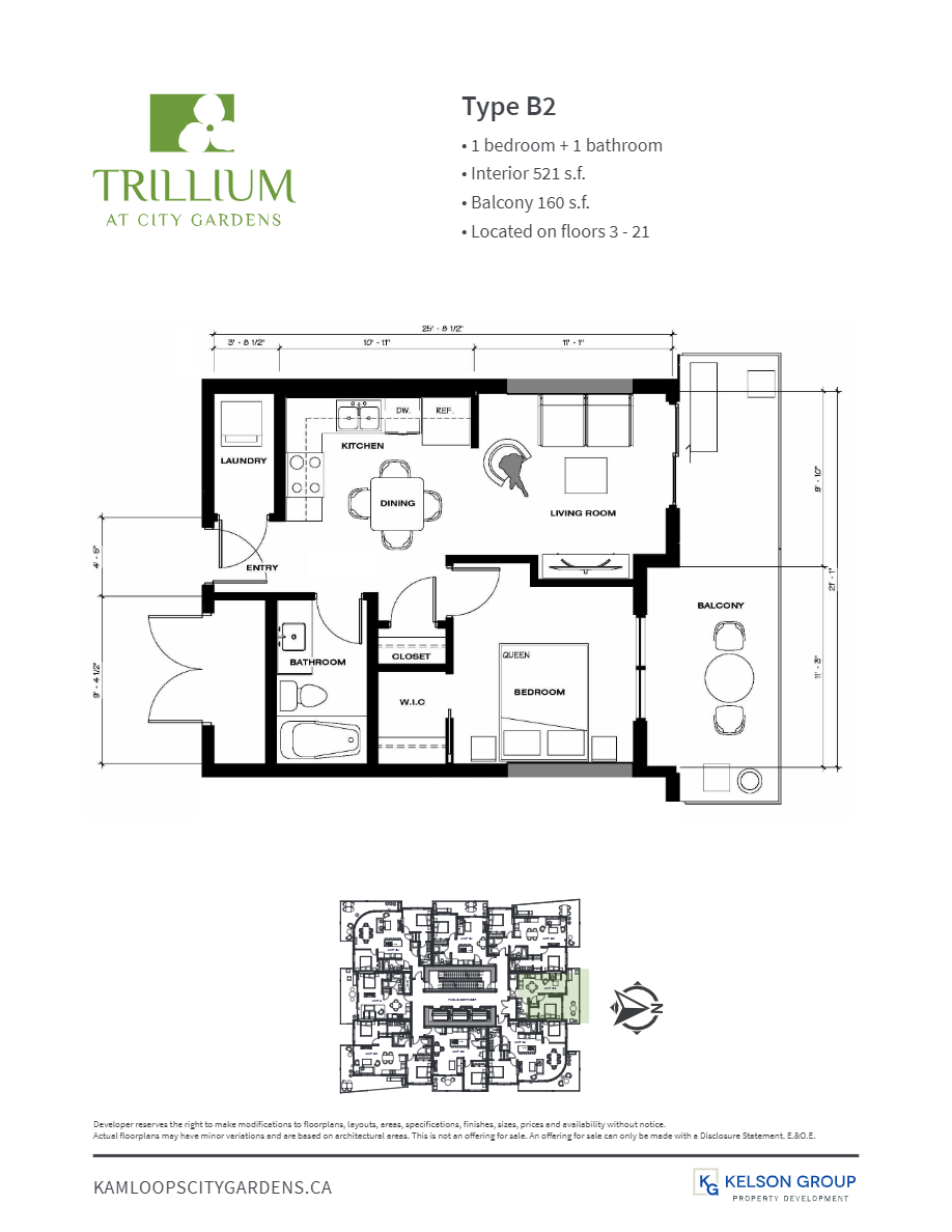Trillium at City Gardens Type B2 Floor Plan, Kamloops BC Livabl