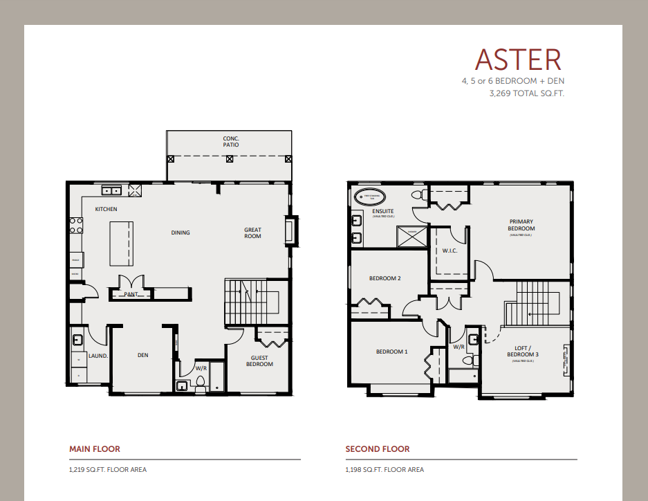 Crest ASTER Floor Plan, Maple Ridge BC Livabl