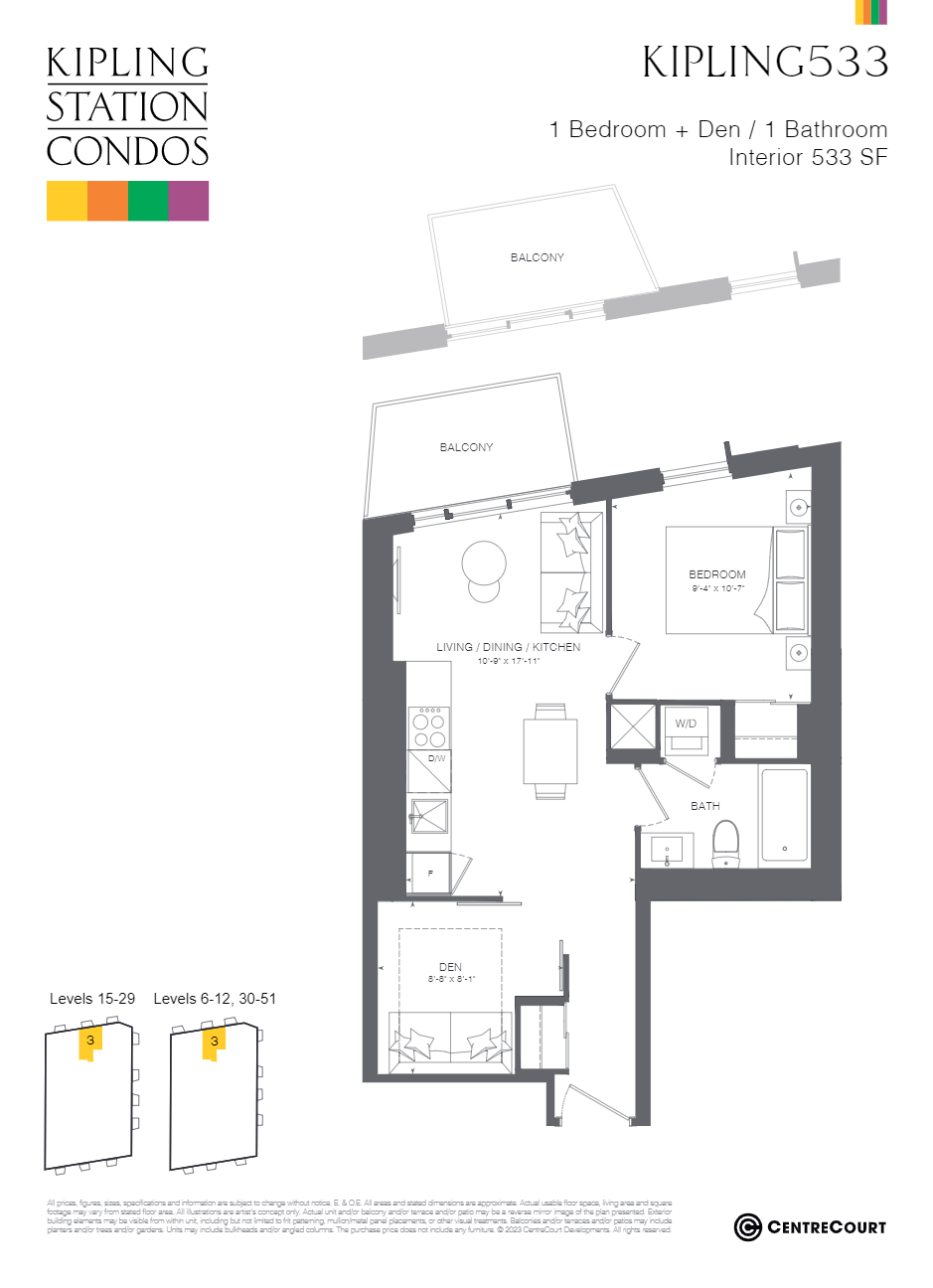 Kipling Station Condos KIPLING533 Floor Plan, Toronto ON Livabl