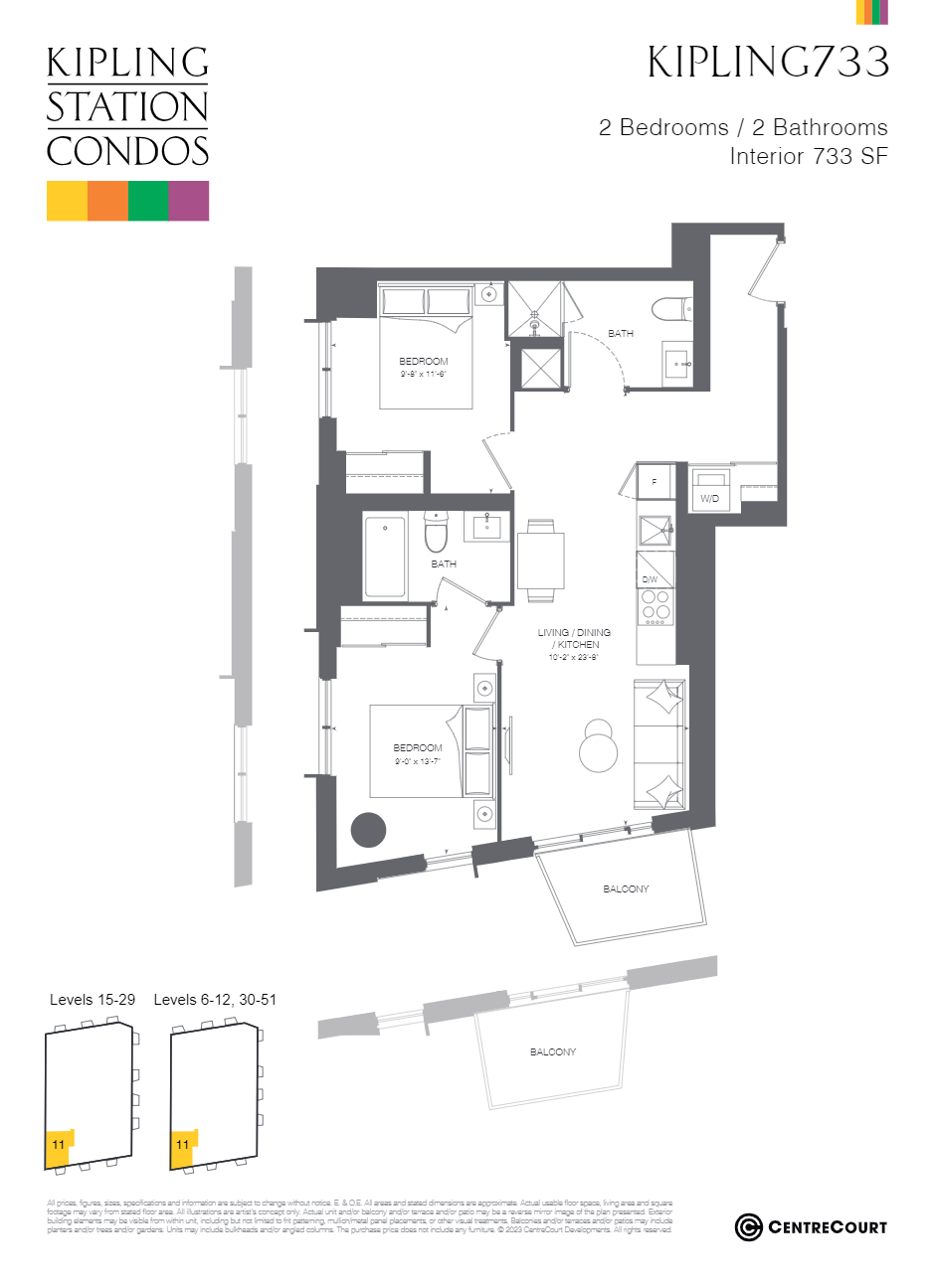 Kipling Station Condos KIPLING733 Floor Plan, Toronto ON Livabl