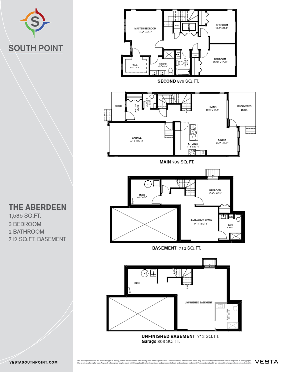 South Point The Aberdeen Floor Plan, Airdrie AB Livabl
