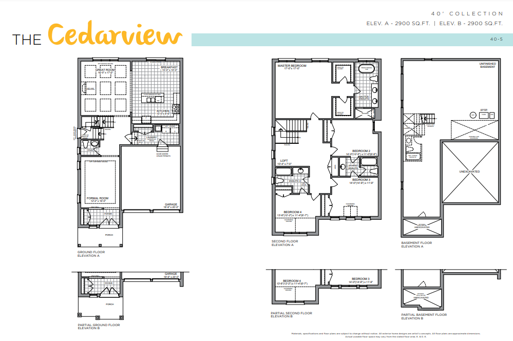 Honey Hill Phase 2 The Cedarview Floor Plan, New Tecumseth ON Livabl