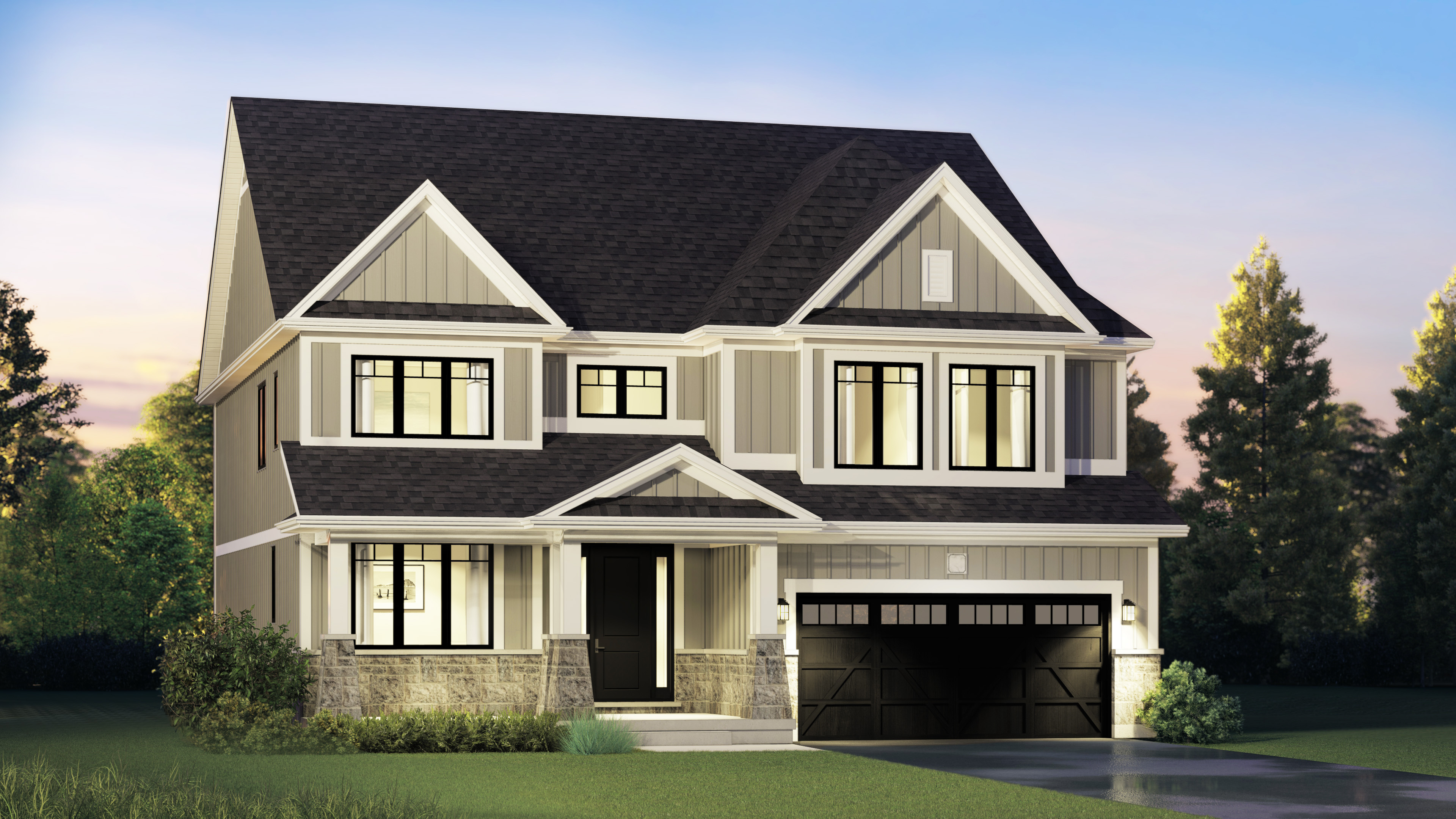 Keswick Elv B floor plan at South River in Elora, ON