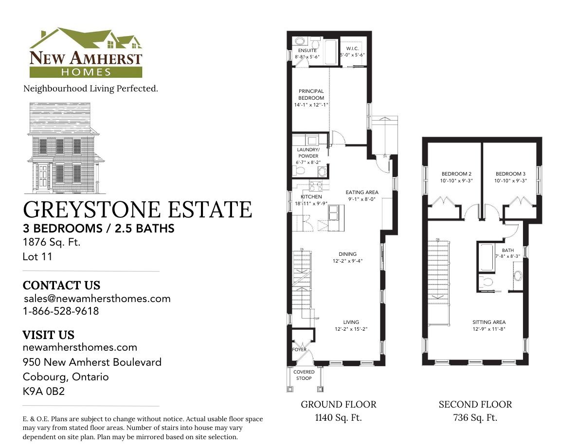 New Amherst Village Greystone Estate Floor Plan, Cobourg ON Livabl