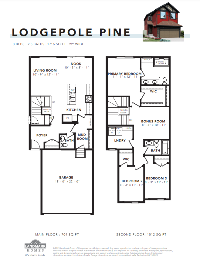 Lodgepole Pine floor plan at Rivers Edge in Edmonton, AB