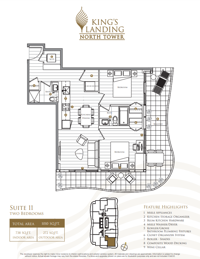 King's Landing Suite 11 (North) Floor Plan, Toronto ON Livabl