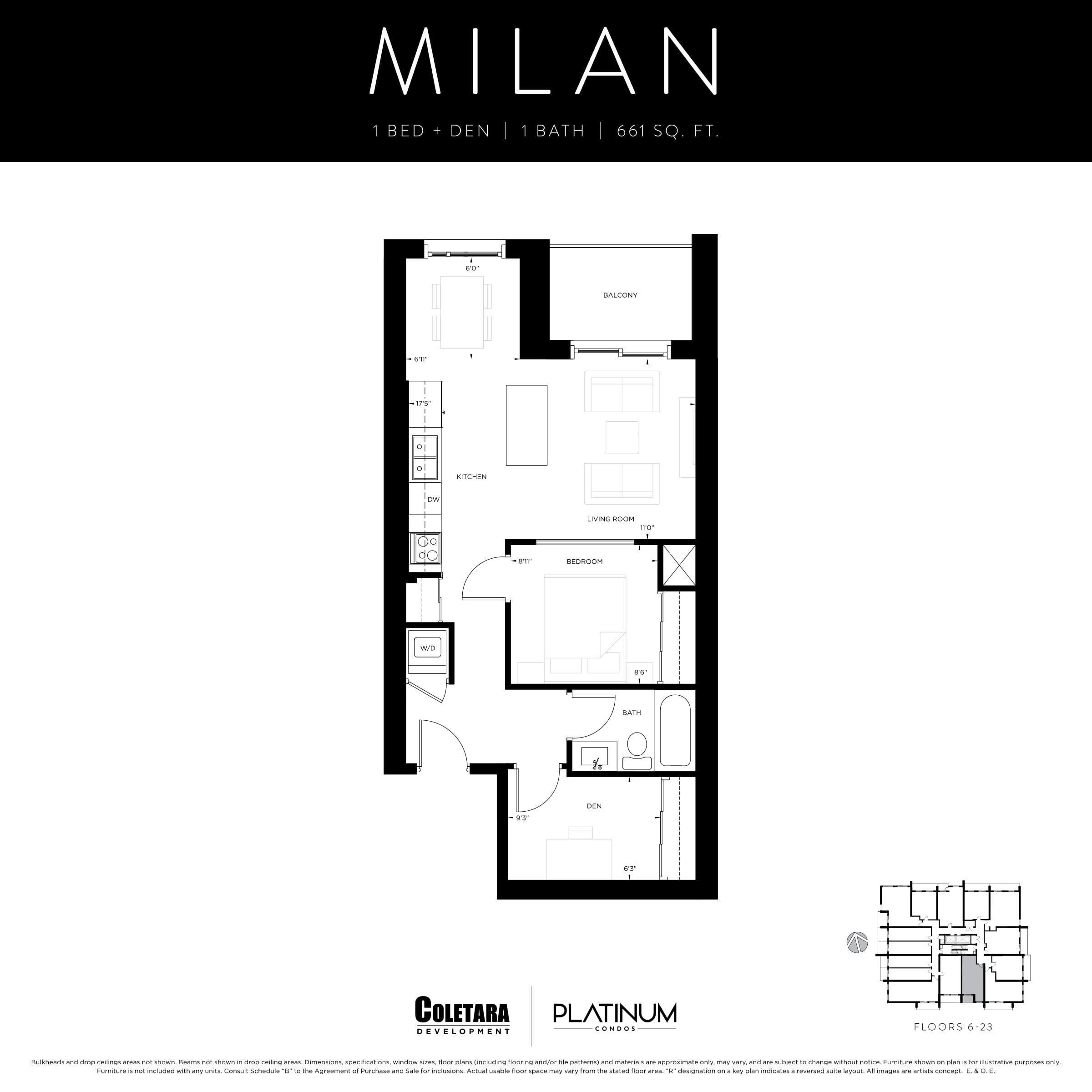 Platinum Condominiums Milan Floor Plans and Pricing