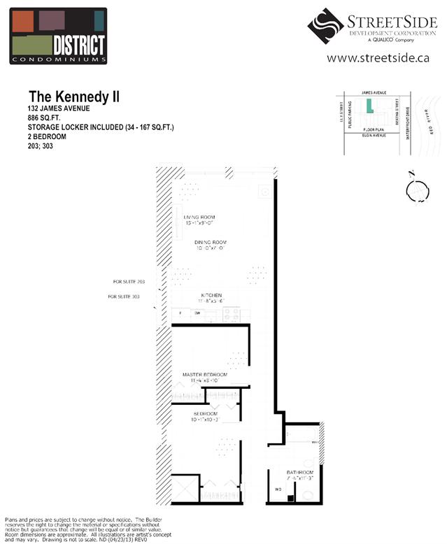 District Condominiums Kennedy II Floor Plan, Winnipeg MB Livabl