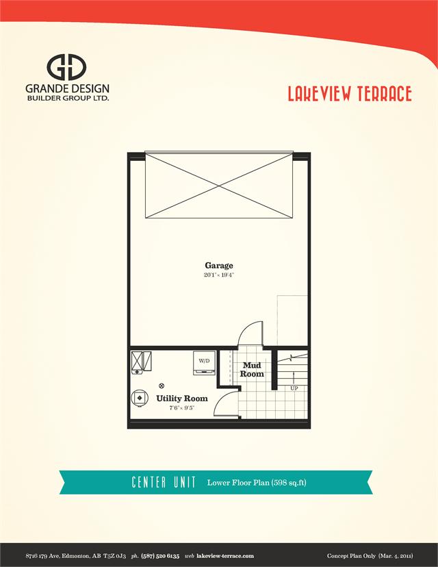 Lakeview Terrace Centre Units Floor Plan, Edmonton AB Livabl