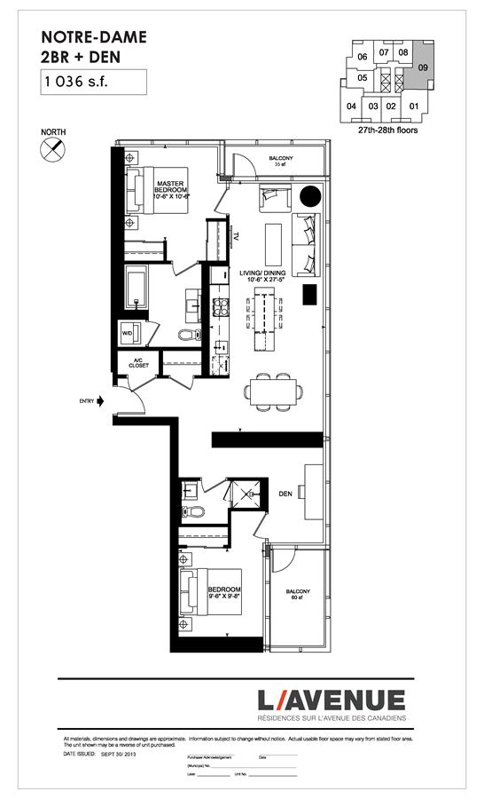 L'Avenue Condos Notre Dame Floor Plan, Montréal QC Livabl