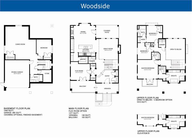Woodside floor plan at The Estates at Morgan Heights in Surrey, BC