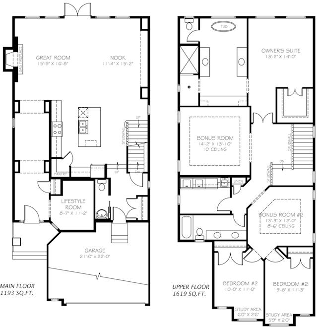 Georgia floor plan at Lake Summerside in Edmonton, AB