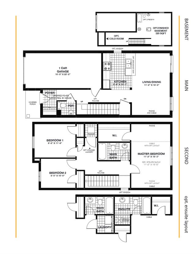 The Aster floor plan at Chelsea Green Meadows in London, ON