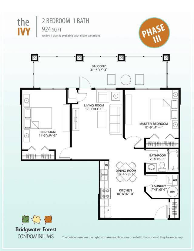 Bridgwater Forest North Condominiums Ivy Floor Plan, Winnipeg MB Livabl