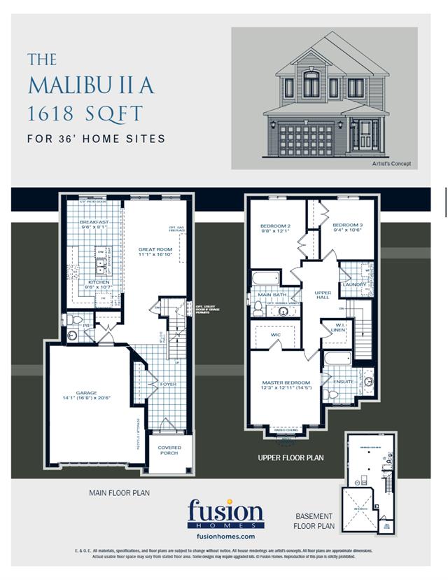 The Malibu II A Custom floor plan at Vista Hills by Fusion Homes in