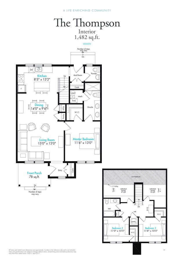 The Seasons on Little Lake Thompson Interior Floor Plans and Pricing