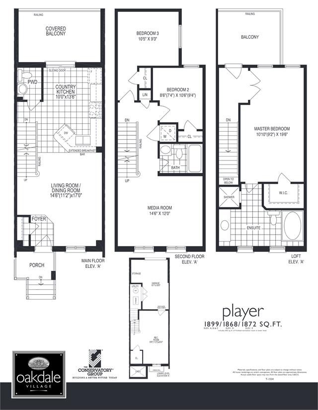 Oakdale Village Player Floor Plan, Toronto ON Livabl