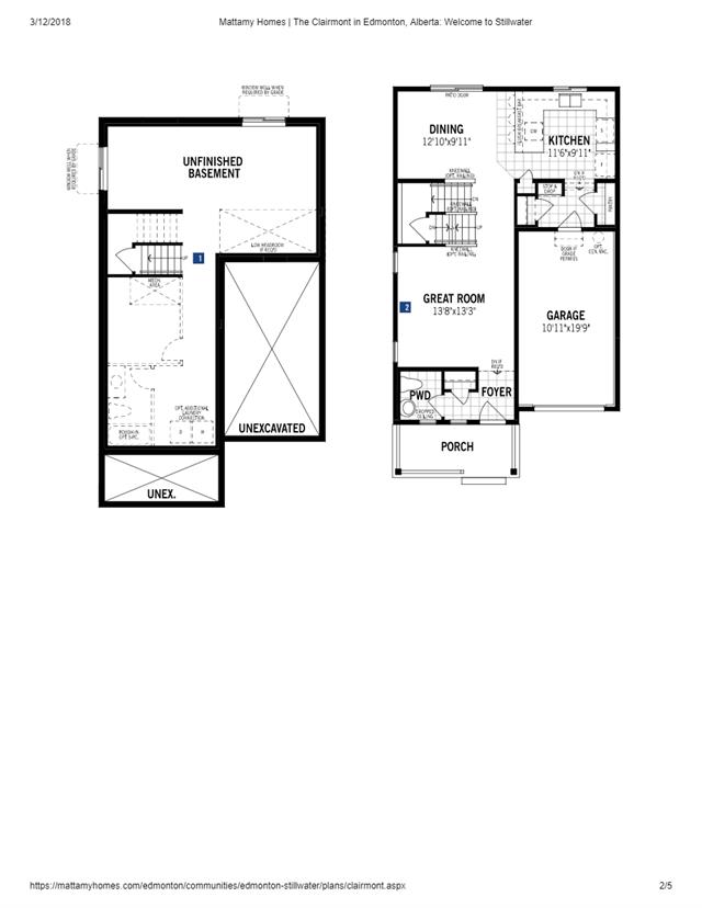 Stillwater by Mattamy Homes Clairmont Floor Plan, Edmonton AB Livabl