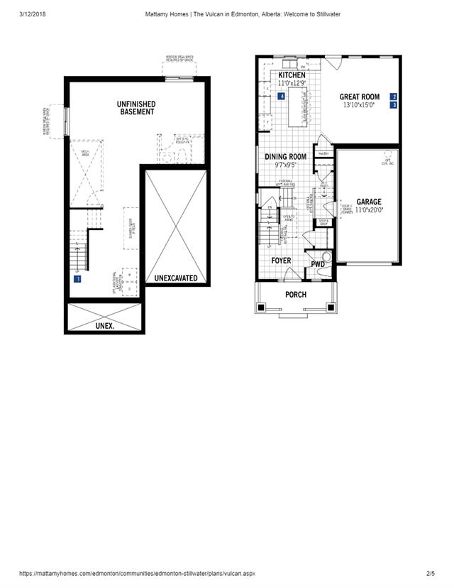 Stillwater by Mattamy Homes Vulcan Floor Plan, Edmonton AB Livabl