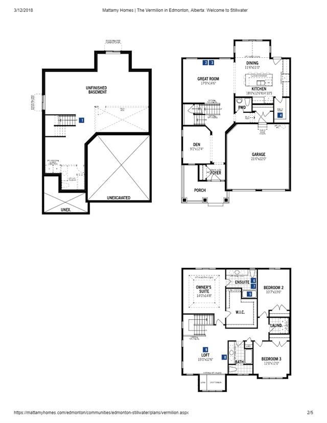 Stillwater by Mattamy Homes Vermilion Floor Plan, Edmonton AB Livabl
