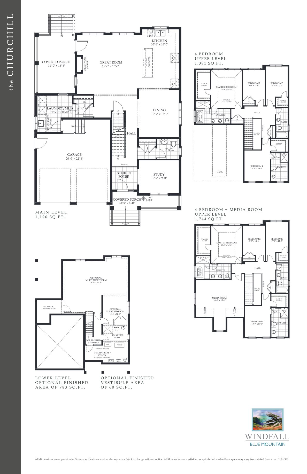 Windfall The Churchill 3bed Floor Plan, The Blue Mountains ON Livabl