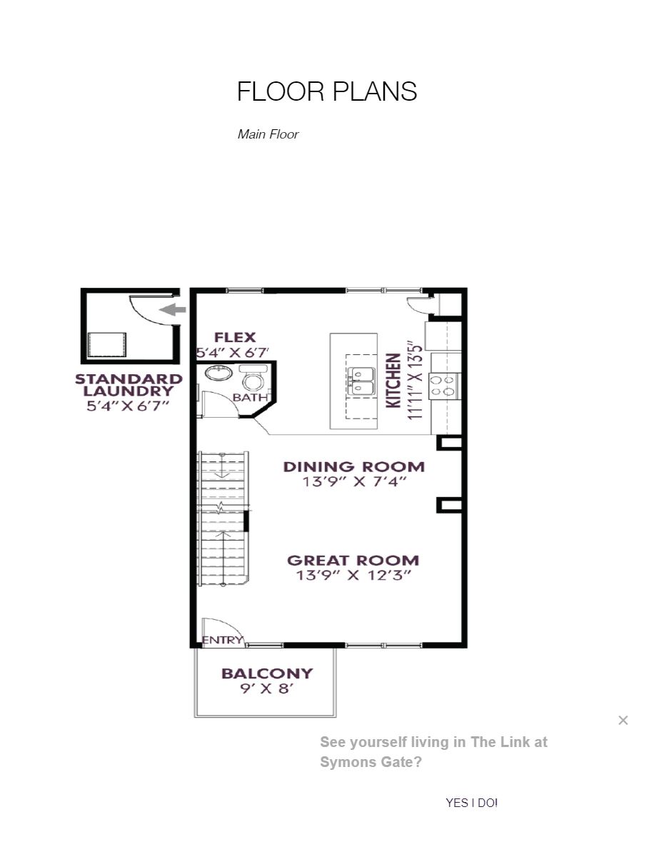 The Link at Symons Gate Sienna II Floor Plan, Calgary AB Livabl