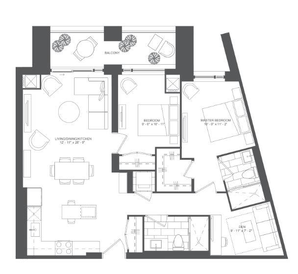 293 The Kingsway Condos 2DL Floor Plan, Toronto ON Livabl