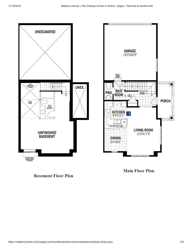 Southwinds by Mattamy Homes Chelsea Corner Floor Plan, Airdrie AB Livabl