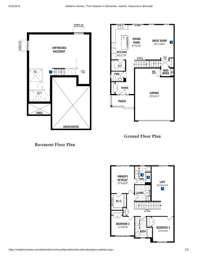 Stillwater by Mattamy Homes Waterton Floor Plan, Edmonton AB Livabl
