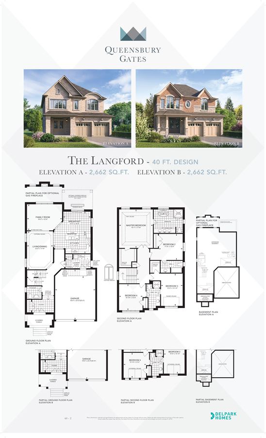 Queensbury Gate The Langford Elev. A Floor Plan, Oshawa ON Livabl
