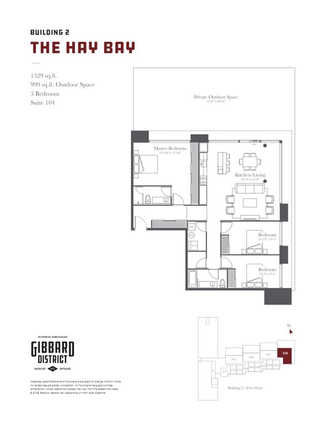 Gibbard District Building 2 The Hay Bay Floor Plan, Greater Napanee
