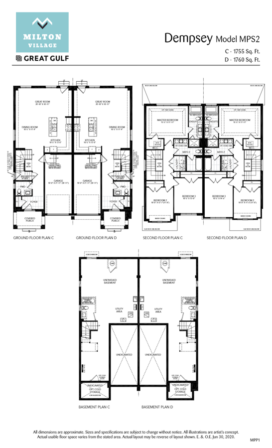 Milton Village Dempsey A & B Floor Plan, Milton ON Livabl