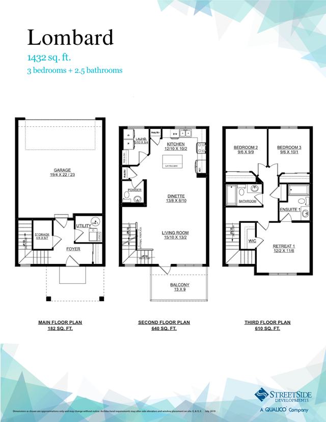 Jensen Lakes Townhomes LOMBARD Floor Plan, St. Albert AB Livabl