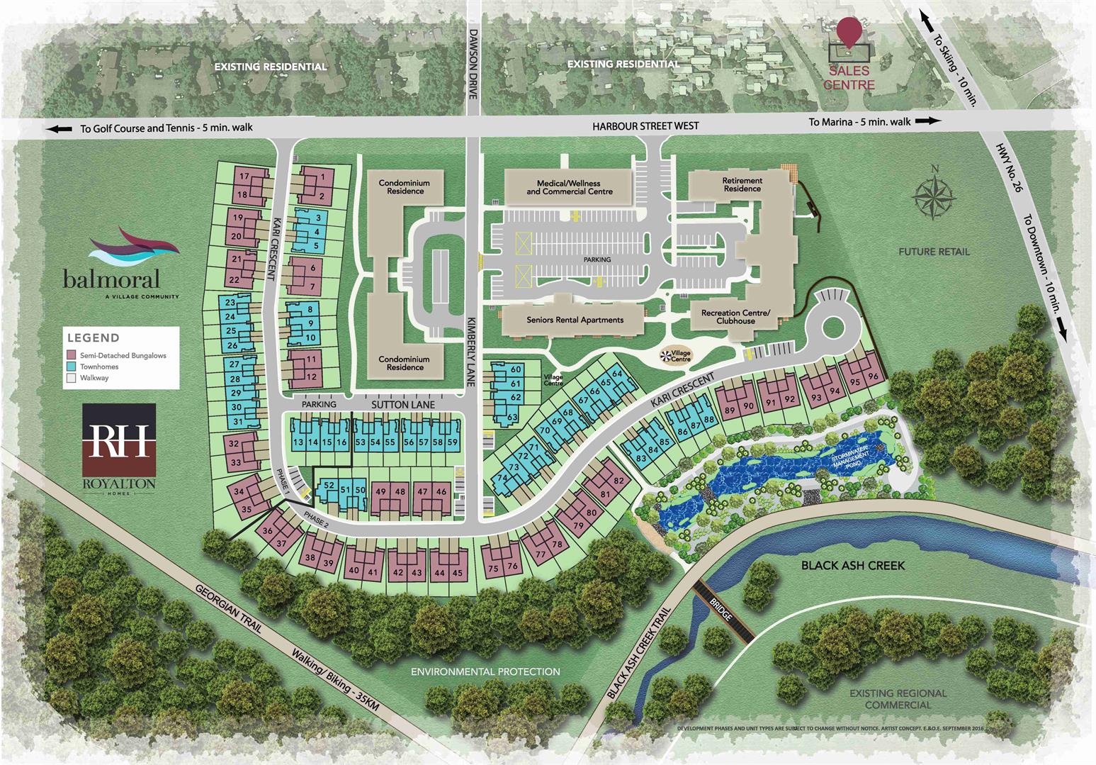 Balmoral Village Bungalows and Towns in Collingwood, ON Prices, Plans