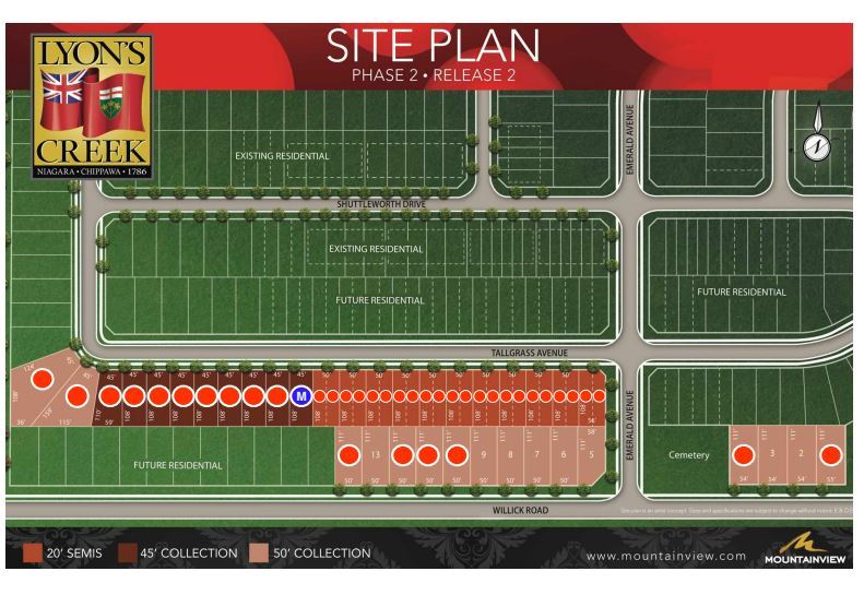 Lyon's Creek Phase II in Niagara Falls, ON Prices, Plans, Availability